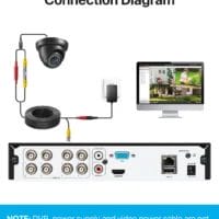 ⁦كاميرات مراقبة ZOSI قبة 4 قطع | نظام أمان 1080P HD-TVI للمنزل⁩ - الصورة ⁦7⁩