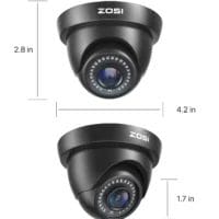 ⁦كاميرات مراقبة ZOSI قبة 4 قطع | نظام أمان 1080P HD-TVI للمنزل⁩ - الصورة ⁦8⁩