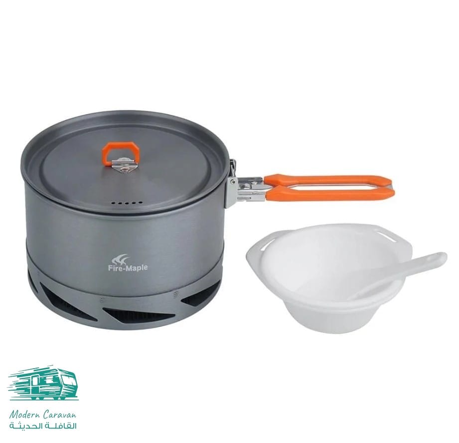 حلة تخييم مع مبادل حراري