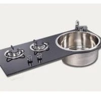 مجلى مطبخ مع شعلتين