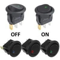 مفتاح ضغط بإضاءة LED