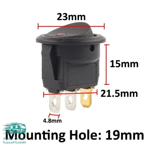 مفتاح ضغط بإضاءة LED