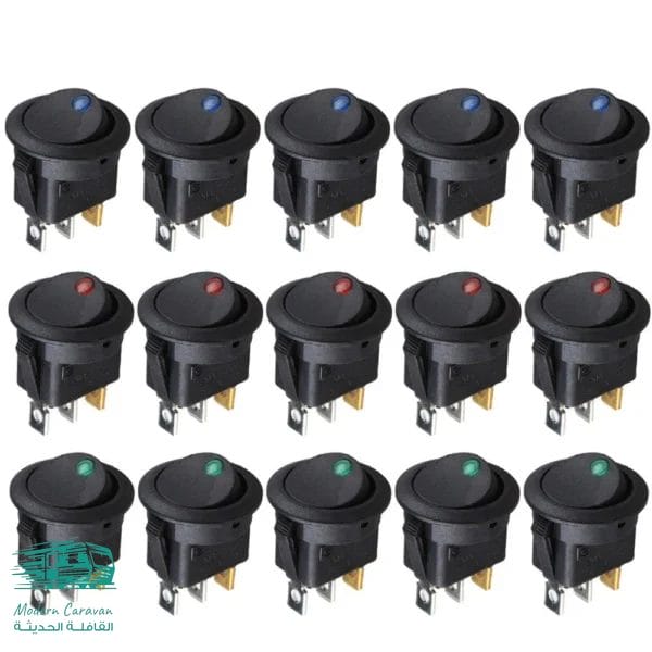 مفتاح ضغط بإضاءة LED