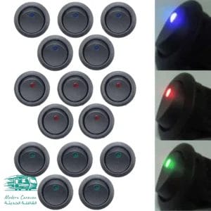 مفتاح ضغط بإضاءة LED